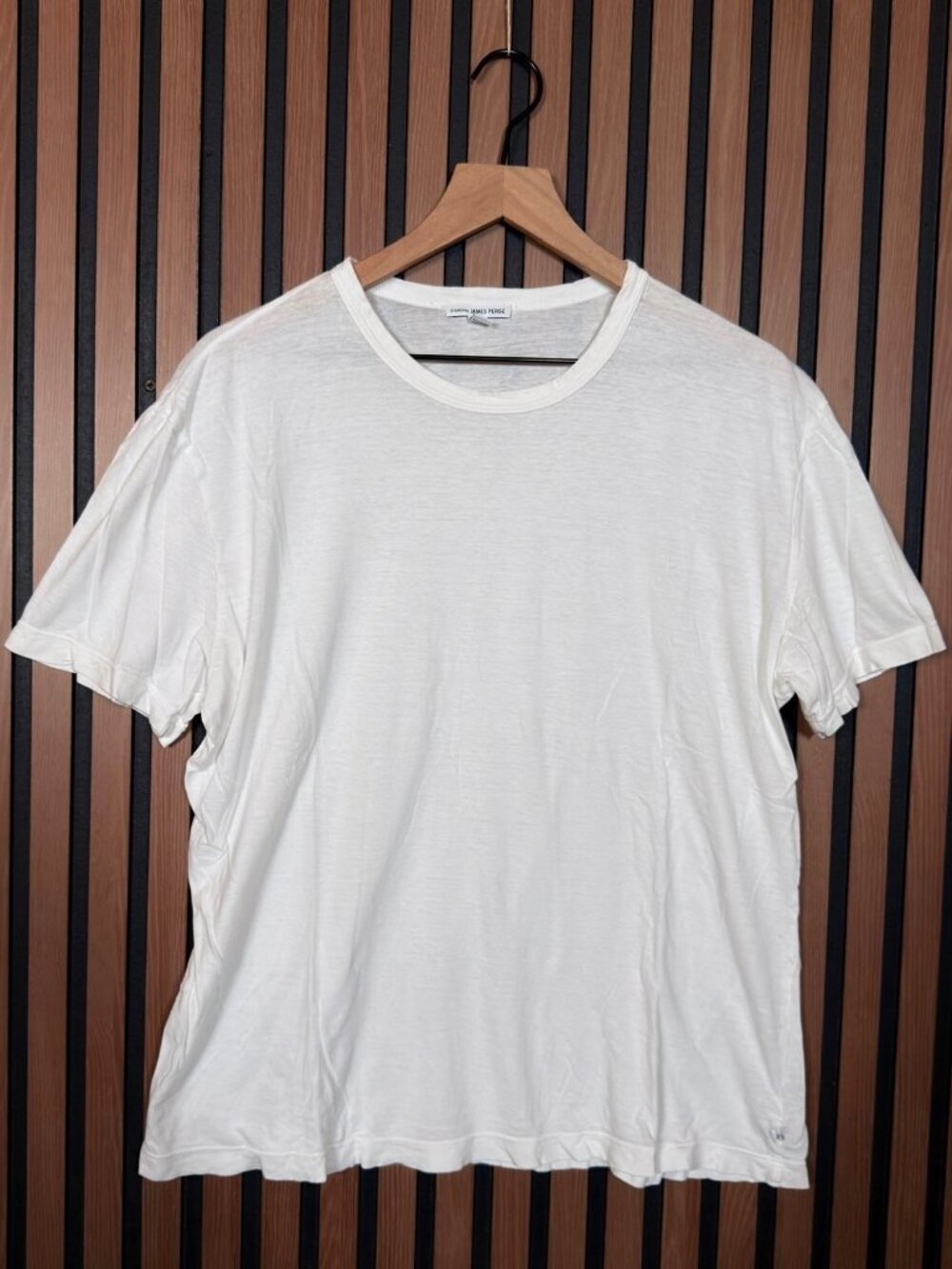 James Perse T Shirt 3 / L Mens White Short Sleeve Casual 100% Combed Cotton